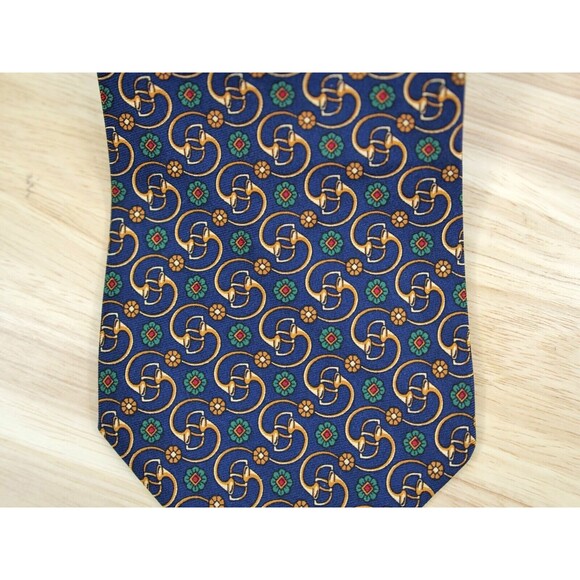 Brooks Brothers Makers Luxury Tie Blue Prints All over Silk tie 57" - Picture 2 of 4